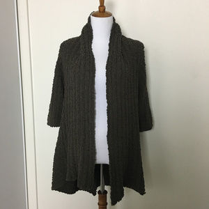 BCBG MaxAzria Olive Knit Open Front Cardigan Sz M
